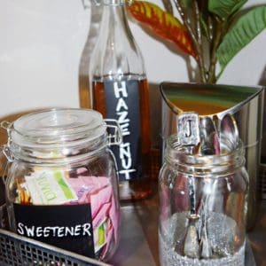 Glass Container with Chalkboard and Clasp Lid