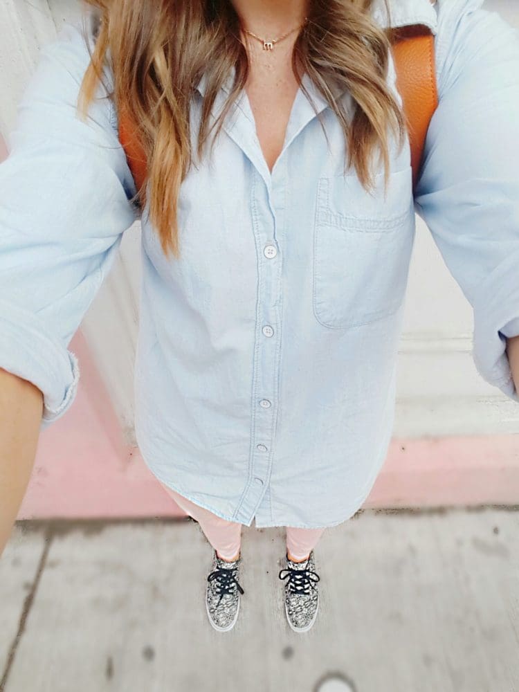 Denim shirt casual clearance outfit