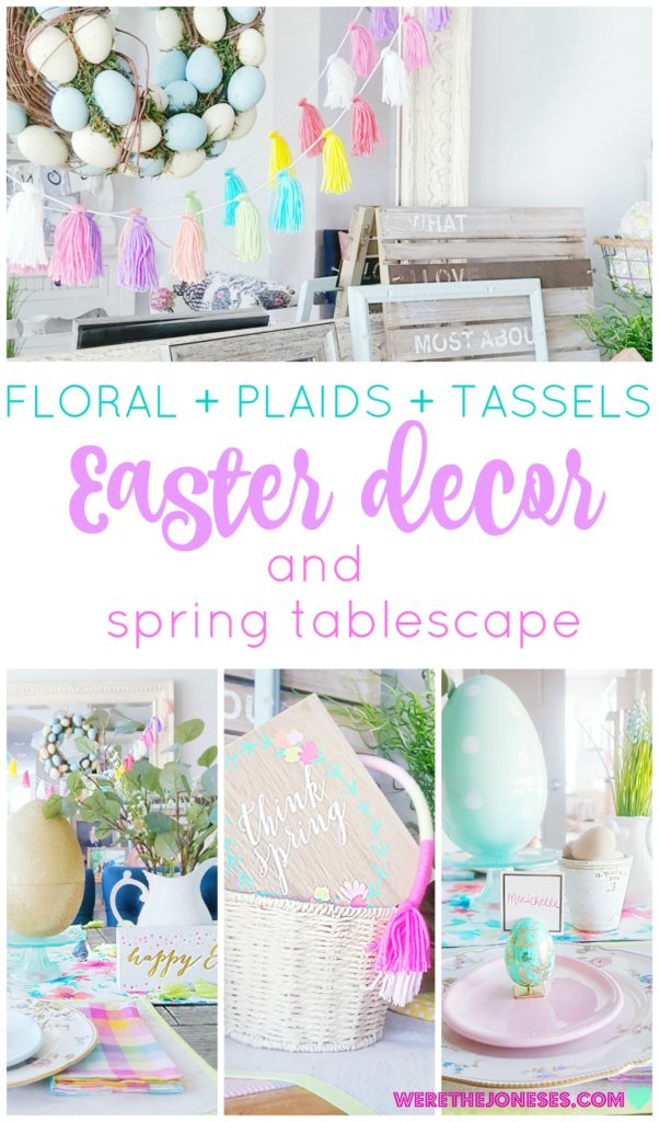florals plaids tassels spring easter table