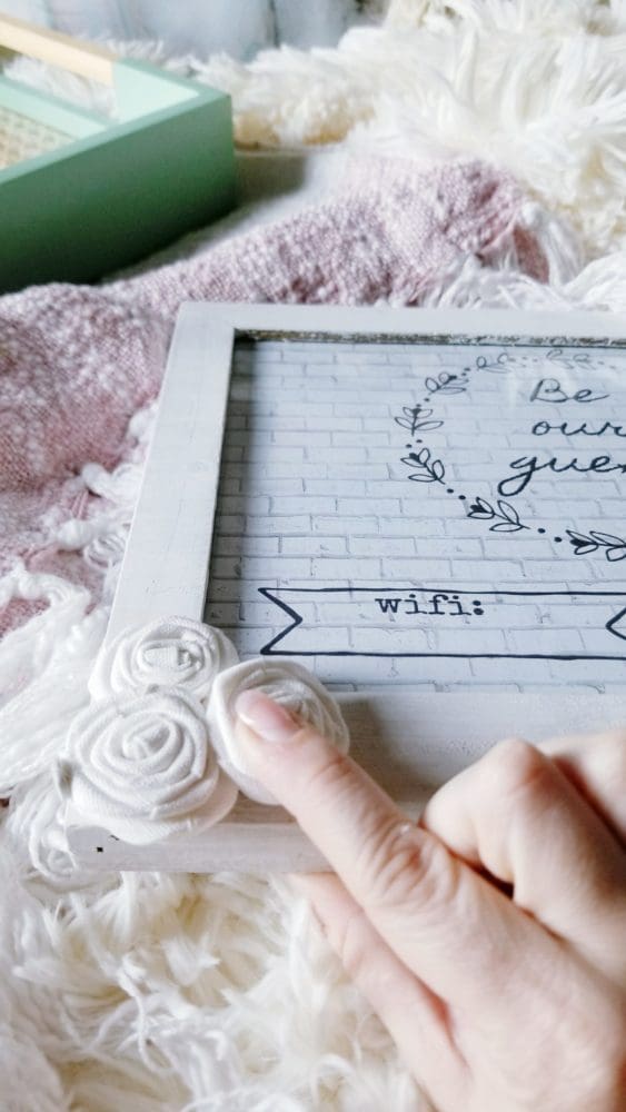 Be Our Guest Wifi Frame DIY Canvas Flower