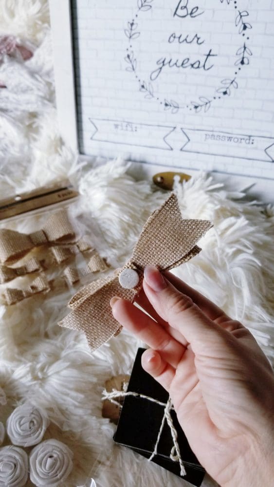 Be Our Guest Wifi Frame DIY Burlap Bow