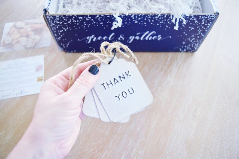 Greet and Gather Entertaining Subscription Box thank you tags