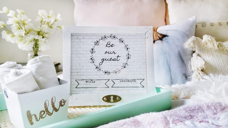Be Our Guest Wifi Frame DIY Guestroom Decor Ideas