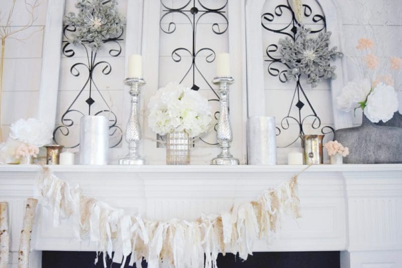 winter mantle cozy glam winter decor ideas