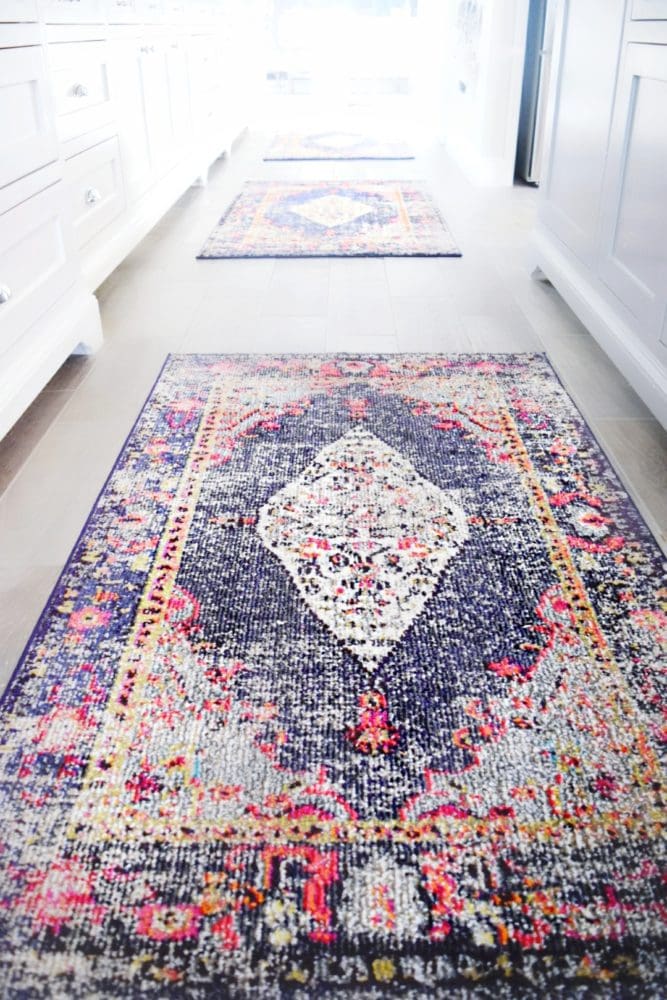 Vintage Navy and Pink Medallion Rug Kitchen Rug Kitchen Runner Best Modern Rugs Home Decor Refresh