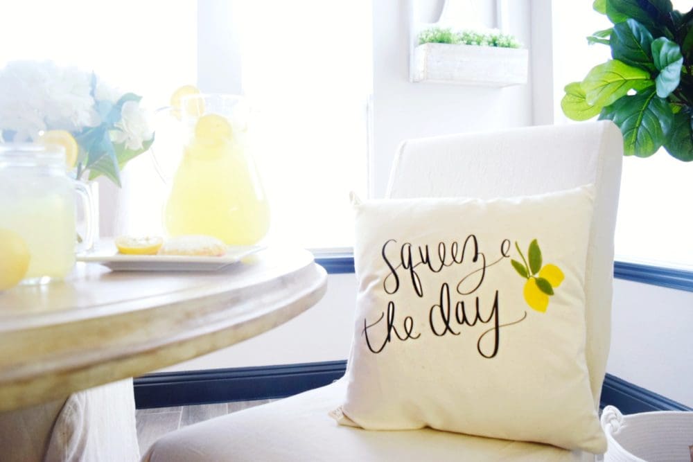 squeeze the day lemon pillow kirklands lemon decor home decorating ideas for spring lemon pillow yellow decor lemon yellow design ideas spring decor inspiration new spring line lemony yellow decorating 