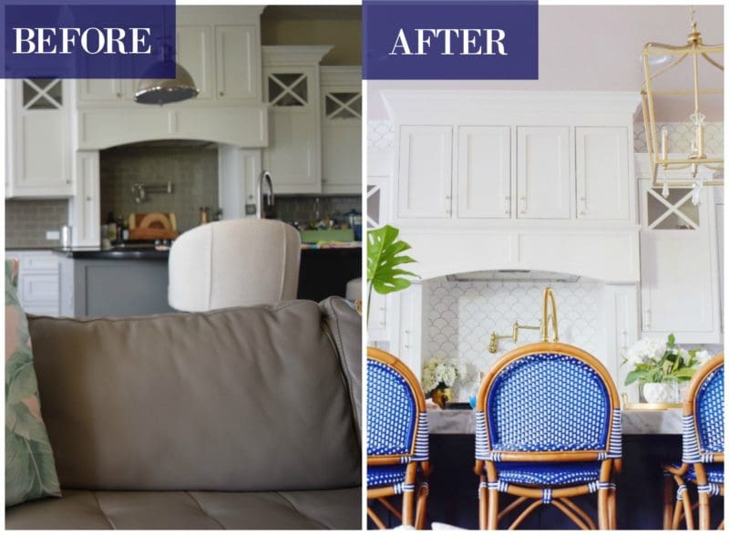 before and after kitchen modern coastal glam kitchen makeover the reveal coastal kitchen design ideas photos of coastal kitchens modern glam kitchen makeovers kitchen makeover reveal white kitchen colorful kitchen tropical kitchen glam kitchen ideas