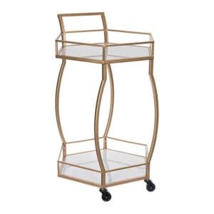 Wine Lover Gift Ideas Bar Gifts Gold Metal Rolling Hexagon Bar Cart