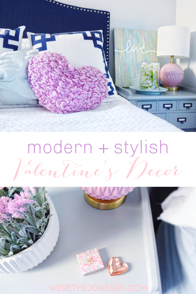 Modern Stylish Valentine's Decor for your home using unexpected valentines day color combos that aren’t red + pink!