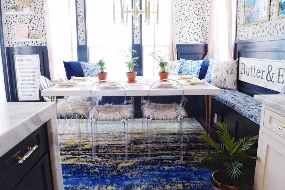 coastal kitchen decorating ideas for spring with simple spring table decorations for breakfast nooks and kitchen tables