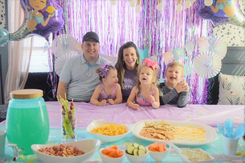 under the sea party food mermaid party family photo mermaid party backdrop and food table