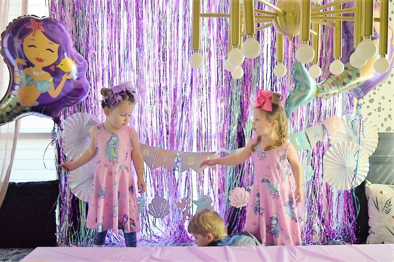 mermaid party backdrop foil tinsel mermaid party supplies for mermaid birthday party