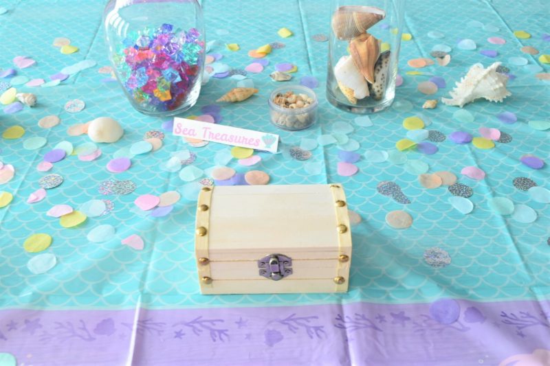 Under the Sea Treasure Box Craft mermaid party ideas