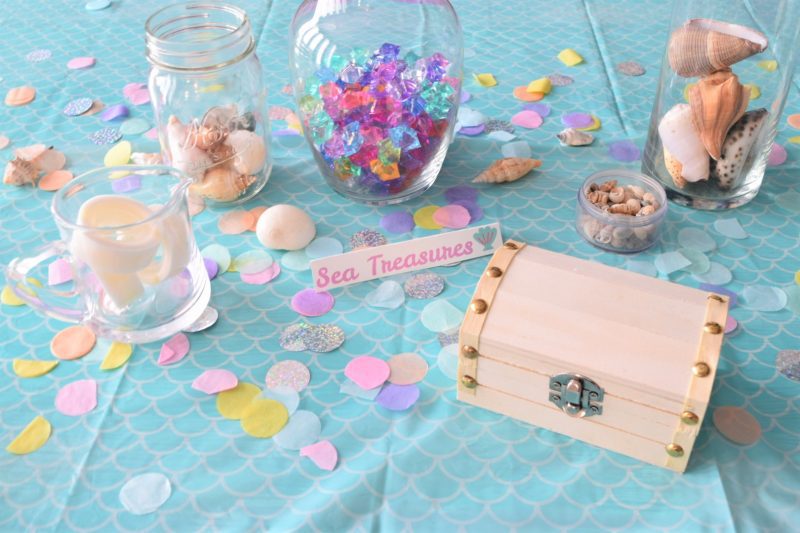 mermaid party craft ideas Mermaid Birthday Party Craft Seashell and Jewels Treasure Boxes 