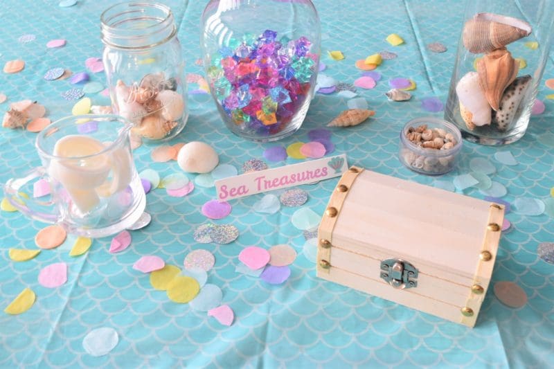 mermaid party craft ideas Mermaid Birthday Party Craft Seashell and Jewels Treasure Boxes 