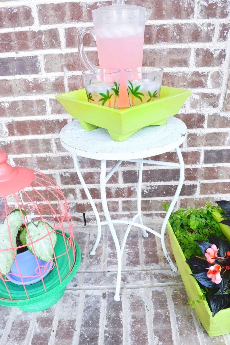 front porch planters and colorful decor