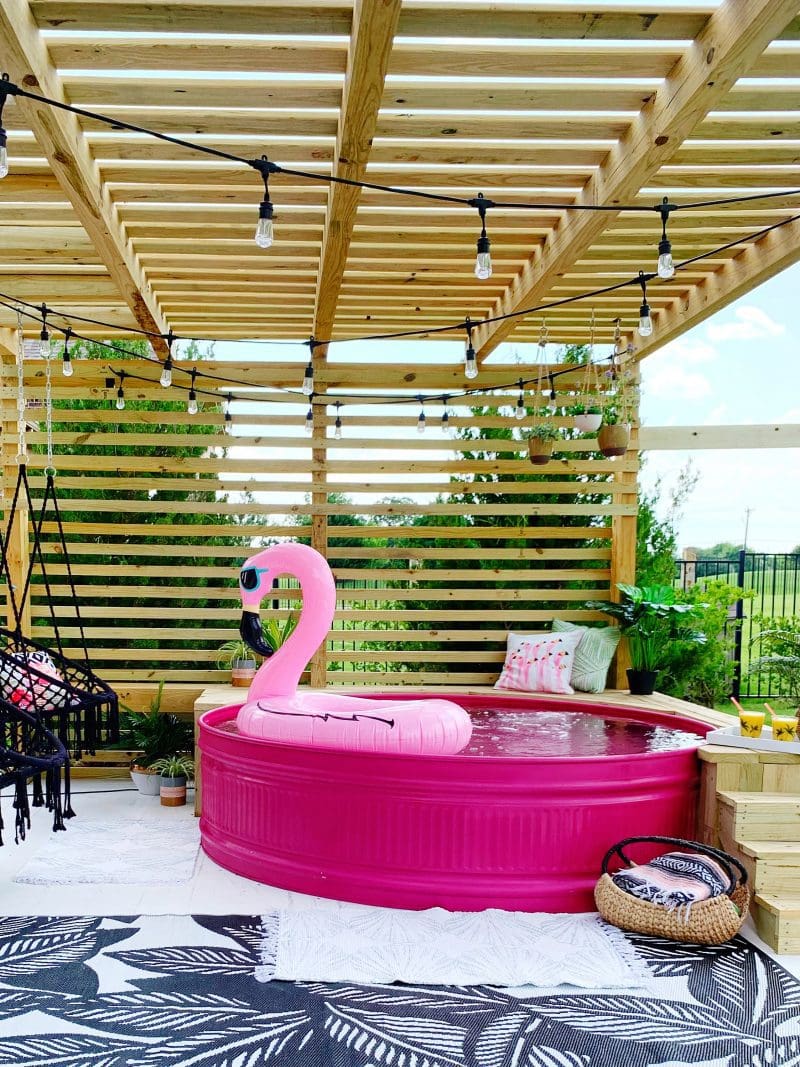 best stock tank pool ideas that keep you cool in the summer