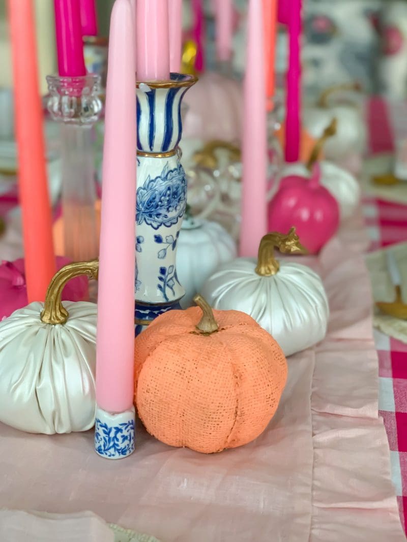 candle centerpieces for tables pink fall decor ideas for a beautiful fall tablescape