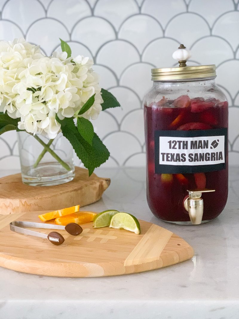 texas sangria recipe with whiskey perfect for game day football party 