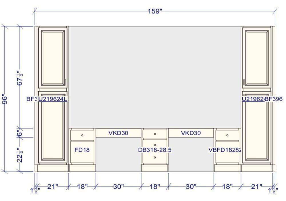 office makeover builtin drawings