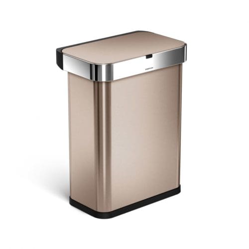 simple human sensor can with voice control rose gold