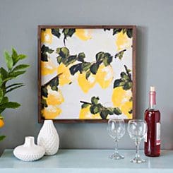 Lemon Square Framed Canvas Art Print