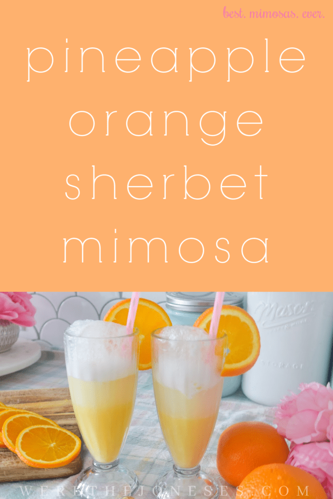 easy mimosa recipe pineapple orange sherbet mimosa