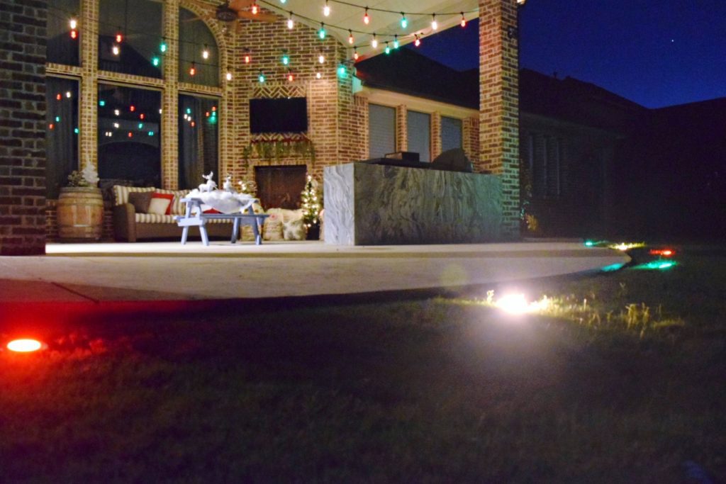 3 Fun Ways to Light Up Your Backyard This Season Enbrighten Color Changing Lights Jasco Cafe Lights Jasco Landscape Lights Christmas Lights Outdoor Decor Patio String Lights Red White Green Lights