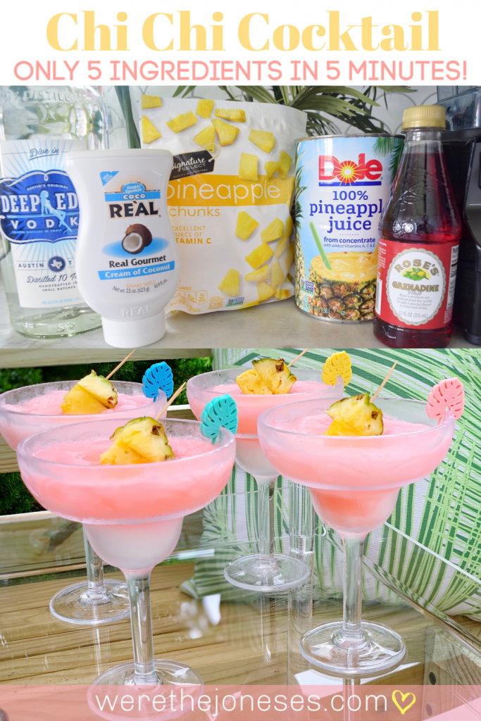 Chi Chi Frozen Cocktail 5 Ingredients in 5 Minutes!