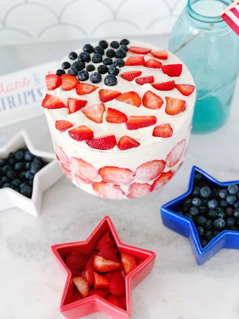 Patriotic Berry Trifle Recipe | No Bake 4th of July Dessert » We're The ...