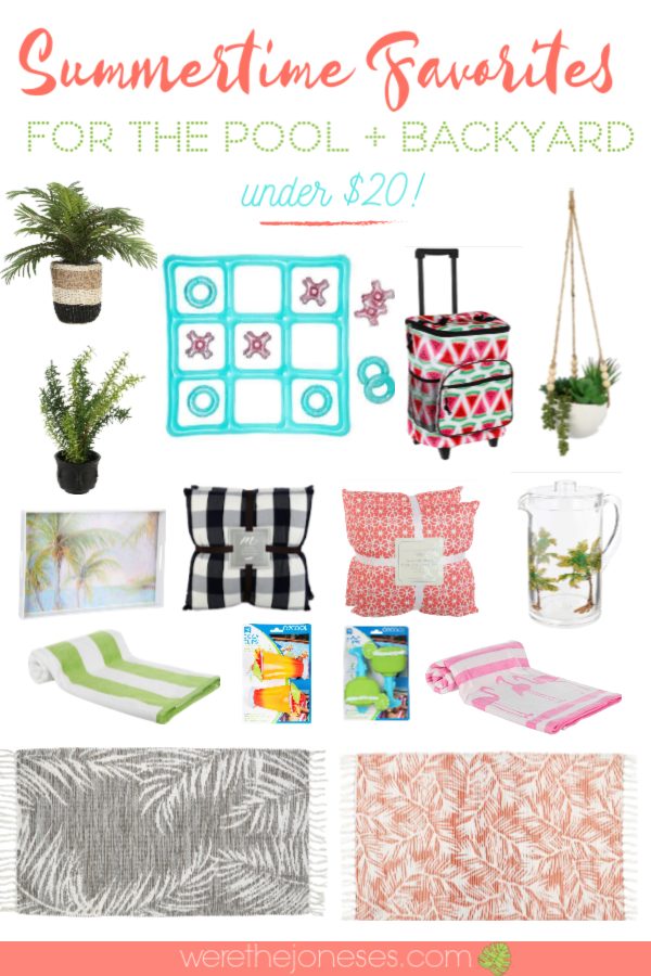 Favorite Summer decor accents and Summer essentials for the Pool and Backyard