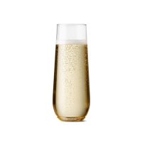 TOSSWARE Flute recyclable champagne plastic cup-stemless, shatterproof and BPA-free