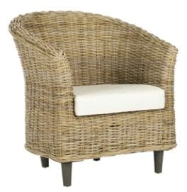 coastal rattan wicker barrel chair
