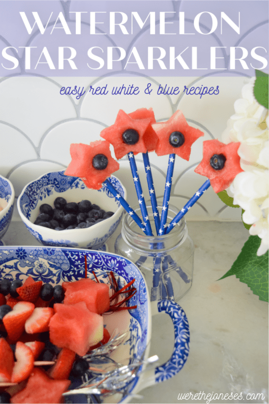 watermelon star sparklers easy red white blue recipe