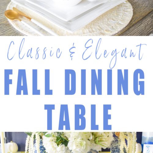 Classic blue and white table