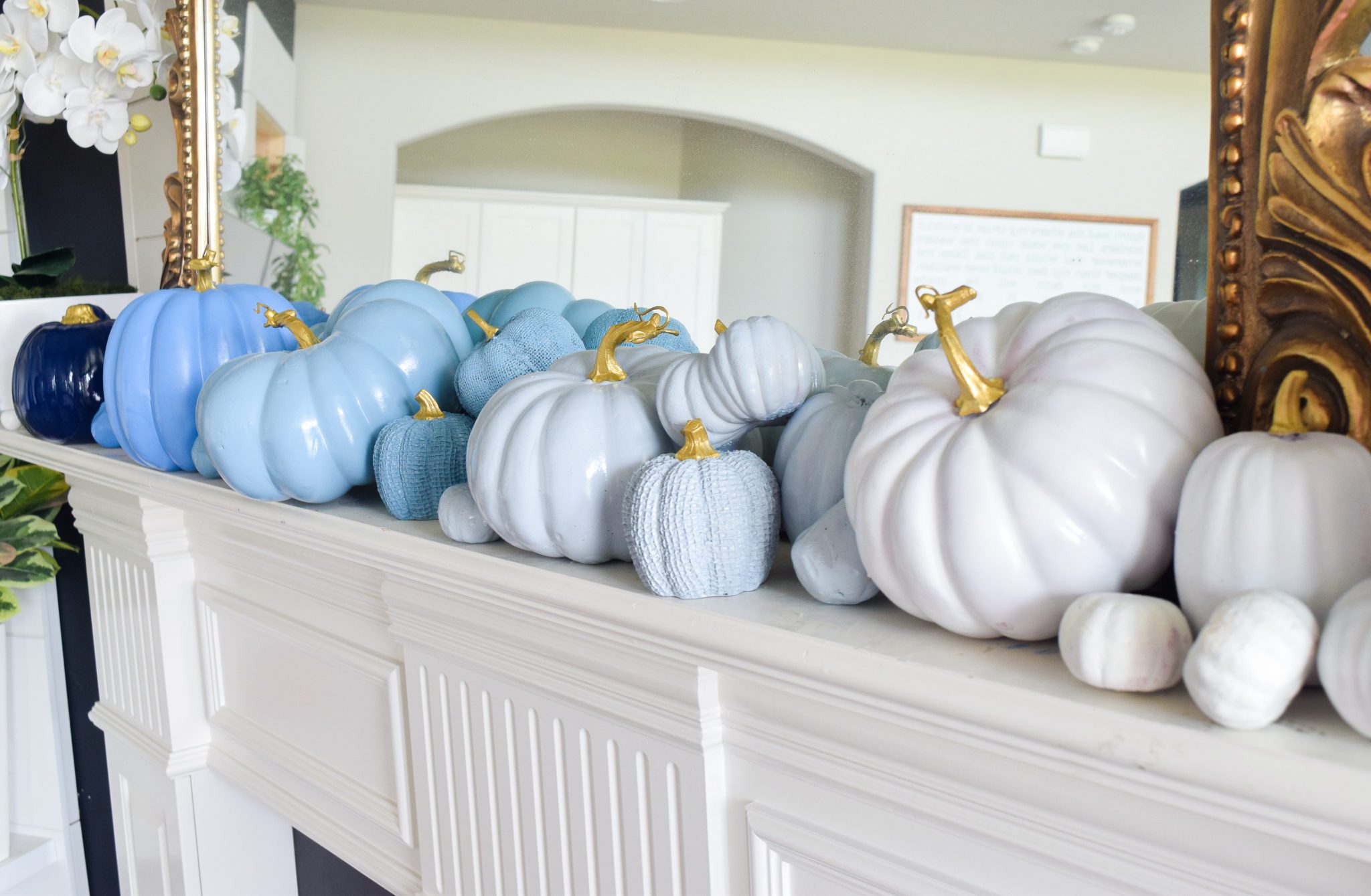 Ombre Painted Pumpkins DIY | Easy Fall Mantel Tutorial » We're The Joneses