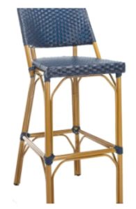 blue bistro rattan bar stool