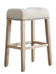 backless upholstered counter stool