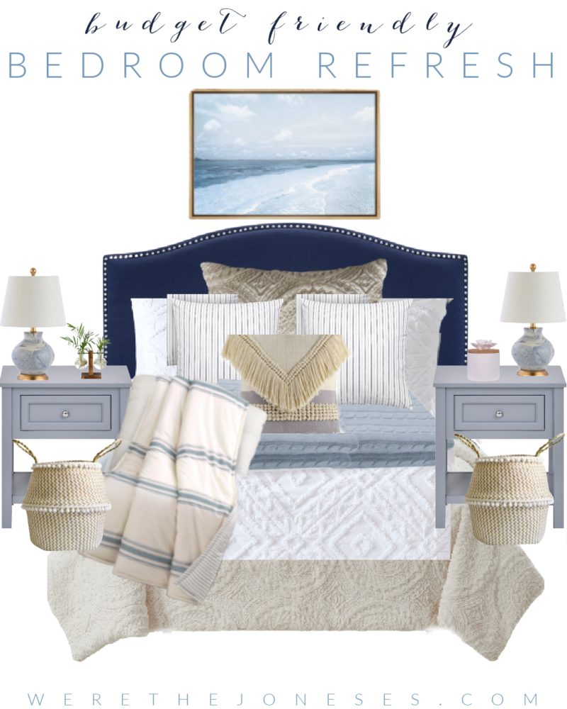 Guest bedroom decor with Better homes and gardens bedding
