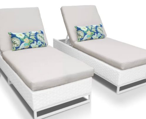 Reclining Chaise Lounge white