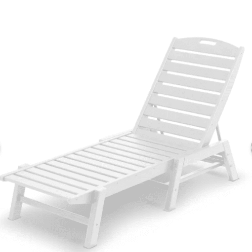 polywood reclining chaise white
