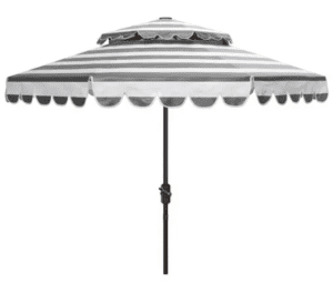 Stripe Outdoor Living Vienna Round Double Top Crank Umbrella 
